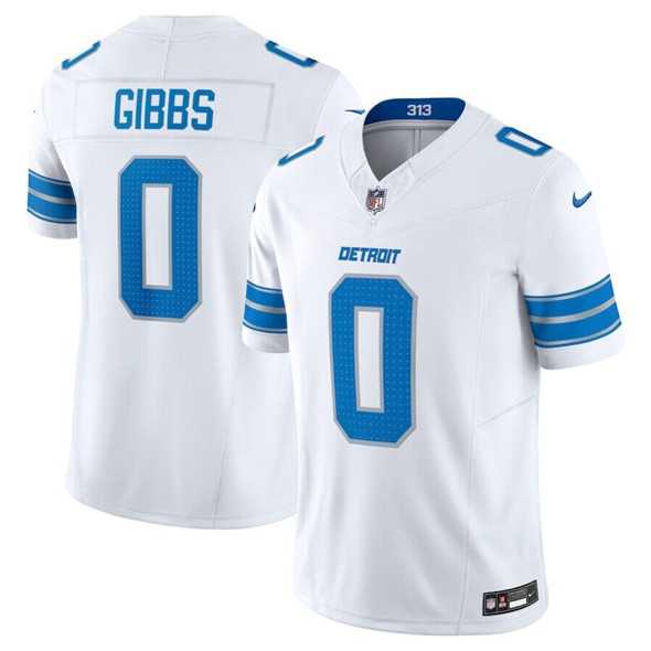 Men & Women & Youth Detroit Lions #0 Jahymr Gibbs White 2025 F.U.S.E. Vapor Limited Stitched Jersey